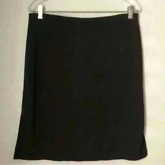 Vtg New York&Co Black Stretch Polyester Skirt Women M - Picture 1 of 9
